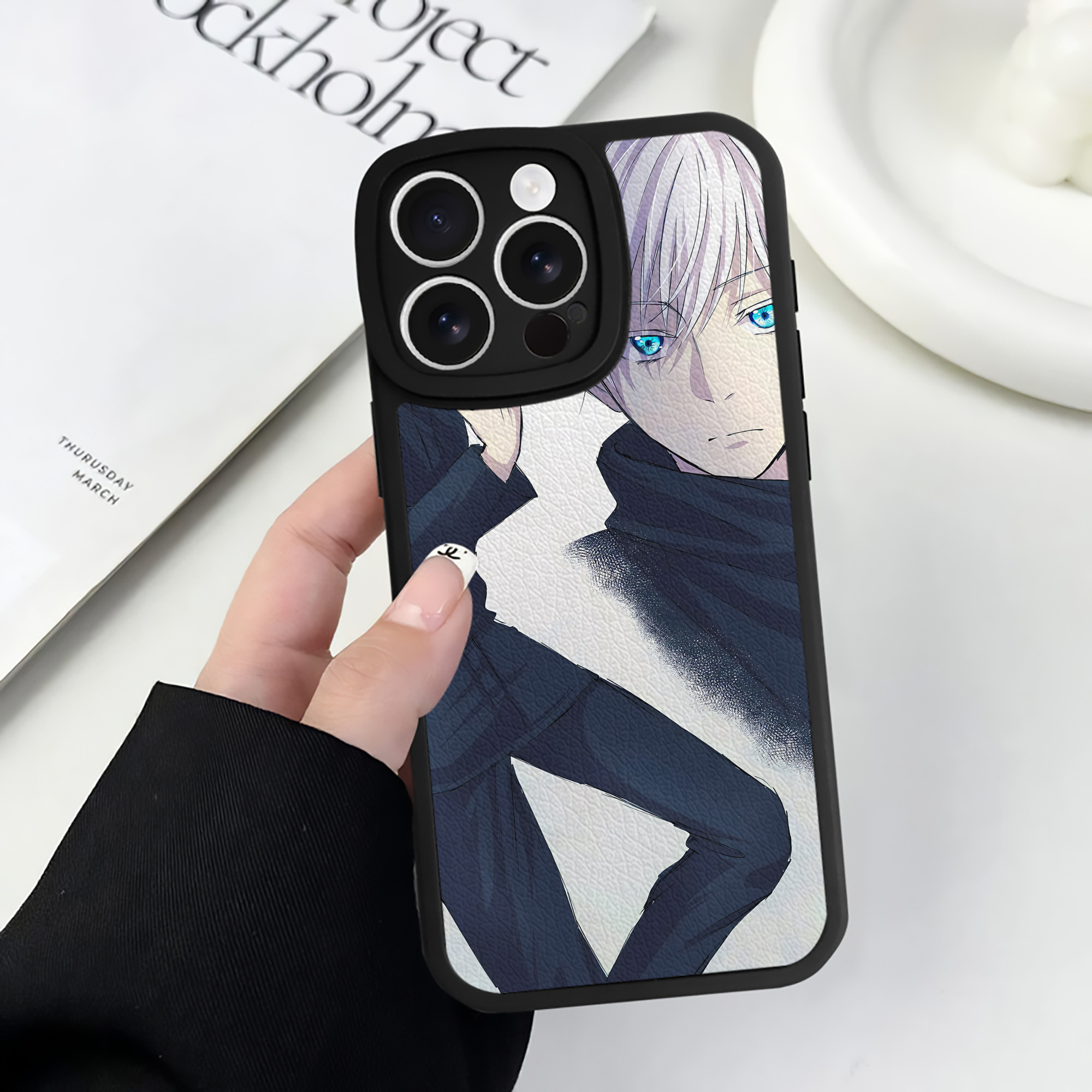 （画像用） 呪術廻戦 Jujutsu Kaisen 【iPhone 16シリーズ対応】シリコンスマホケース（レザー調） 材質：シリコン